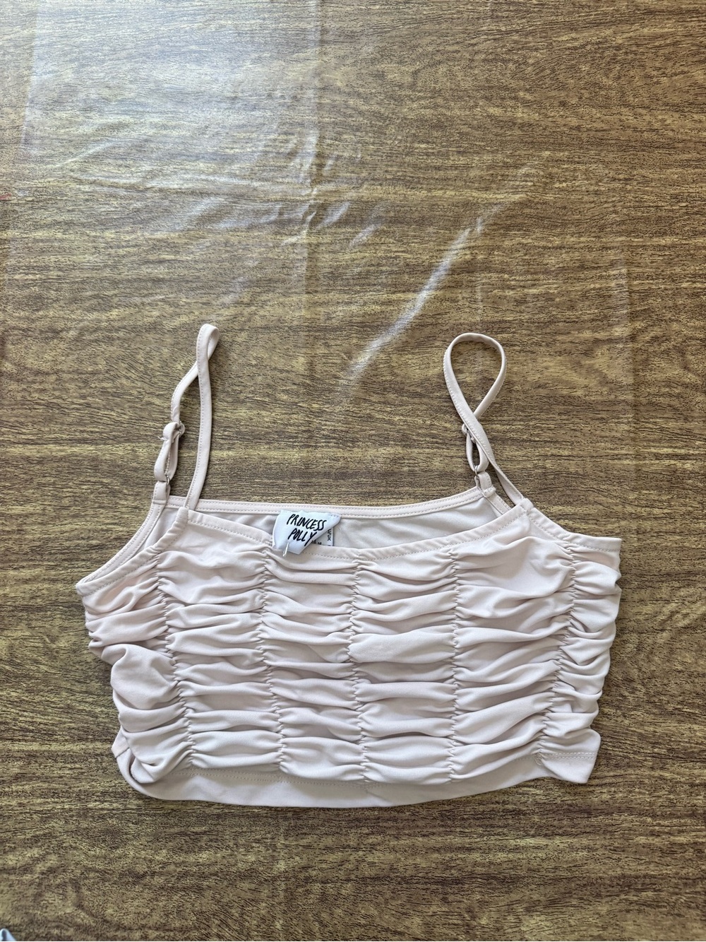 Princess Polly Pale Blush Ruched Camisole